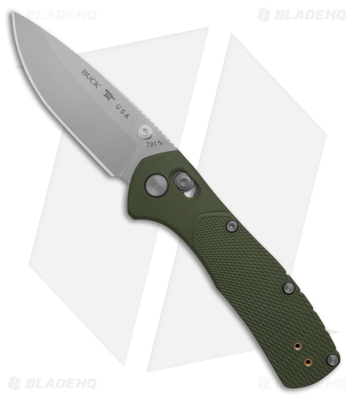 Buck 791 Range Pro Crossbar Lock Knife Green GFN (3.4" Satin 154CM) 0791GRS1-B