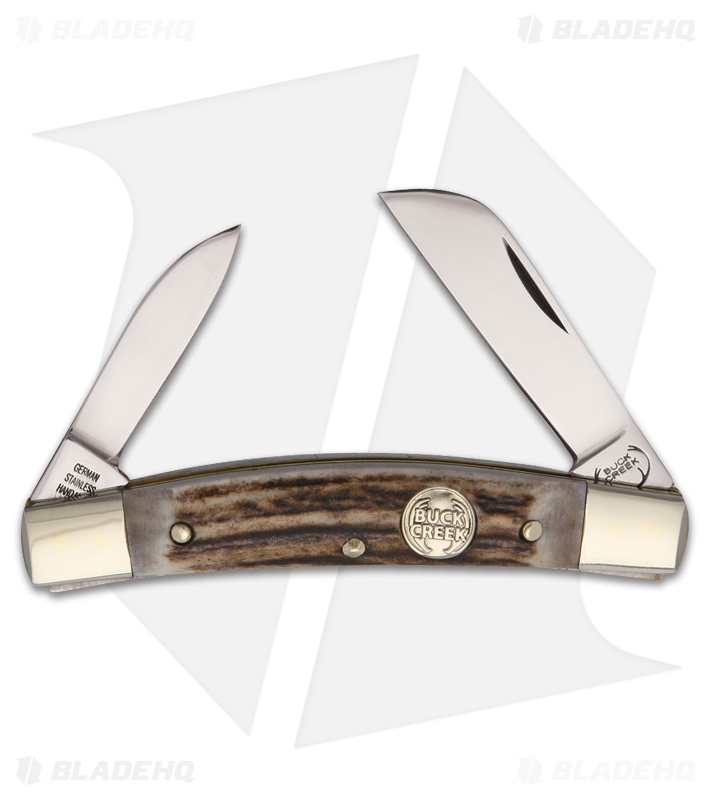 Buck Creek Cobra Deer Stag Pocket Knife (2" Satin) 6642DS
