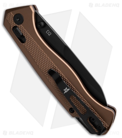 Buck Knives 698 Ferrox Crossbar Lock Knife Burnt Bronze Aluminum (3.4" Black)