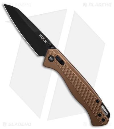 Buck Knives 698 Ferrox Crossbar Lock Knife Burnt Bronze Aluminum (3.4" Black)
