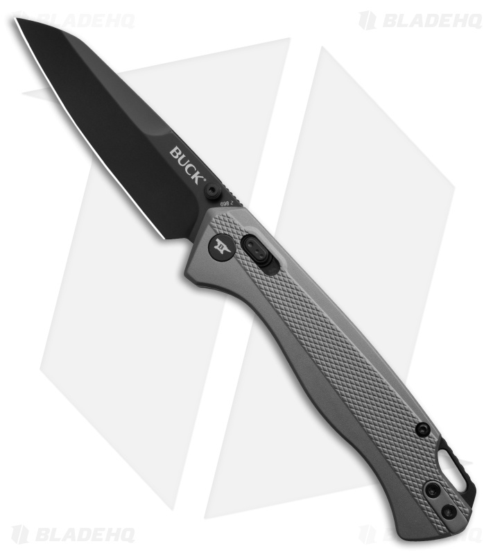 Buck Knives 698 Ferrox Crossbar Lock Knife Gray Aluminum (3.4" Black)