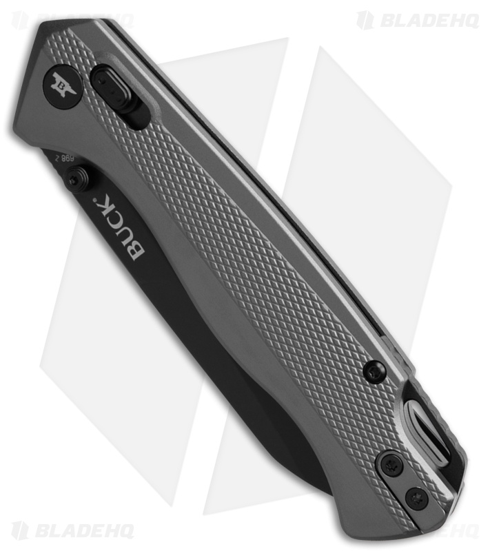 Buck Knives 698 Ferrox Crossbar Lock Knife Gray Aluminum (3.4" Black)