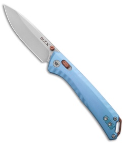 Buck Knives 700 Nomad Crossbar Lock Knife Blue Aluminum (3.25" Stonewash)