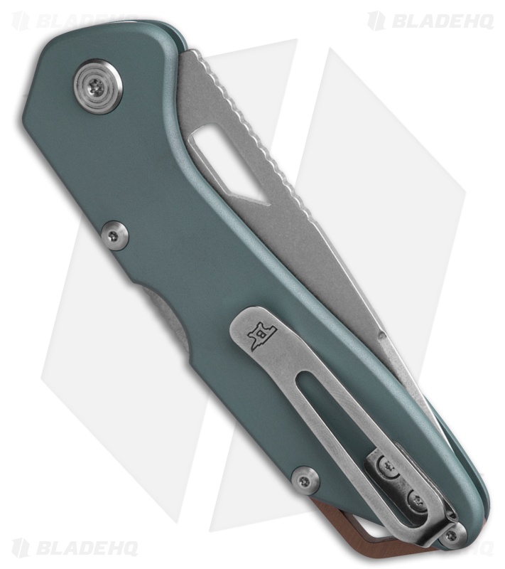 Buck Knives 724 Mustang Lockback Knife Blue Aluminum (3.25" Stonewash)