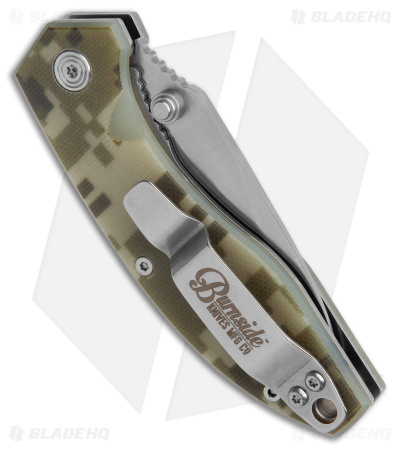 Burnside Knives Carmen Liner Lock Knife Digi Camo G-10 (2.6" Satin)