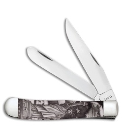 Case Knives Trapper Knife 4.1" Statue of Liberty CCI Synthetic (4254 SS)