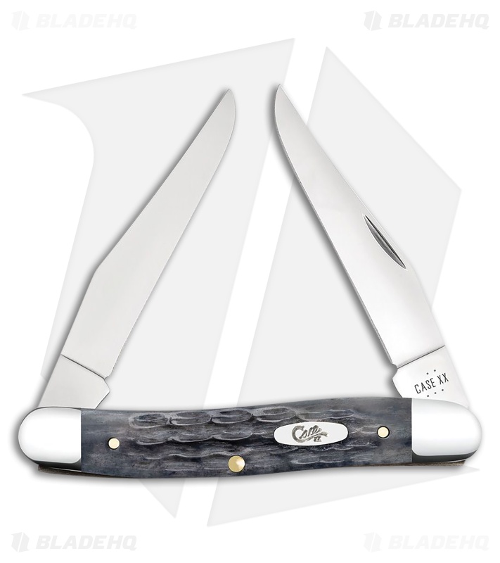 Case Knives Muskrat Knife 3.9" Pocket Worn Gray Crandall Jigged Bone MUSKRAT CS