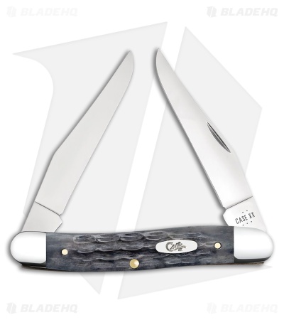 Case Knives Muskrat Knife 3.9" Pocket Worn Gray Crandall Jigged Bone MUSKRAT CS