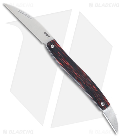 CRKT Forebear Slip Joint Knife Red/Black G-10 (2.29" Satin)