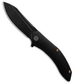 Cavol Bucarto Frame Lock Knife Black Titanium (3.1" Black Stonewash)