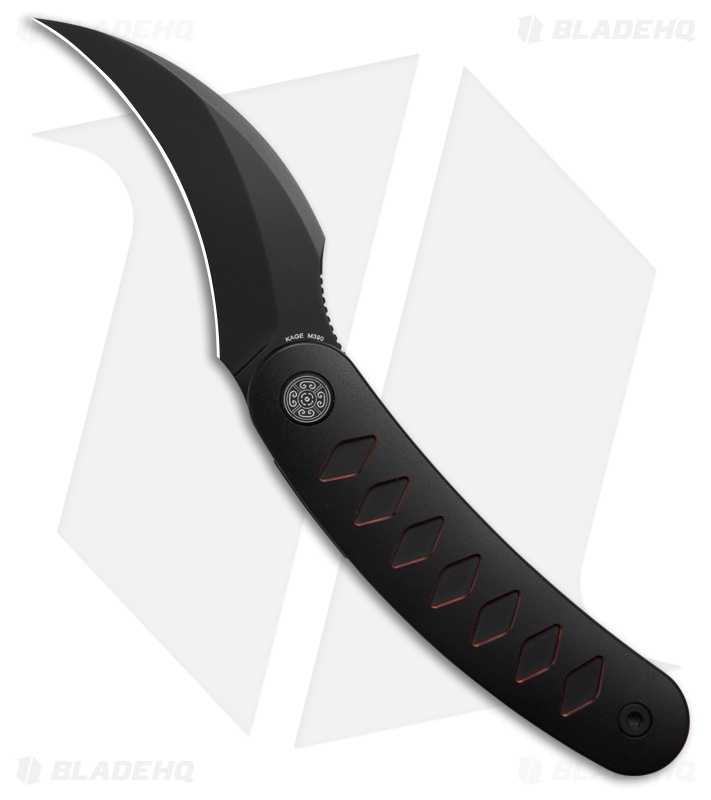 Cavol Kage Liner Lock Knife Black Titanium W/Purple Anodizing (2.5" Black)