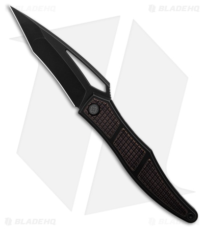 Cavol Ripback Frame Lock Knife Black/Bronze Titanium (3.9" Black SW)