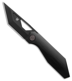 Cavol Shimo Frame Lock Knife Black Titanium (2.6" Black Stonewash)