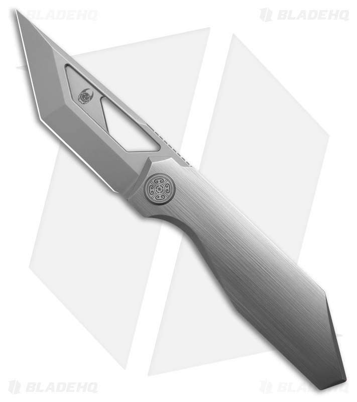 Cavol Shimo Frame Lock Knife Gray Titanium (2.6" Bead Blast) 