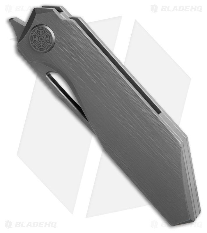Cavol Shimo Frame Lock Knife Gray Titanium (2.6" Bead Blast) 