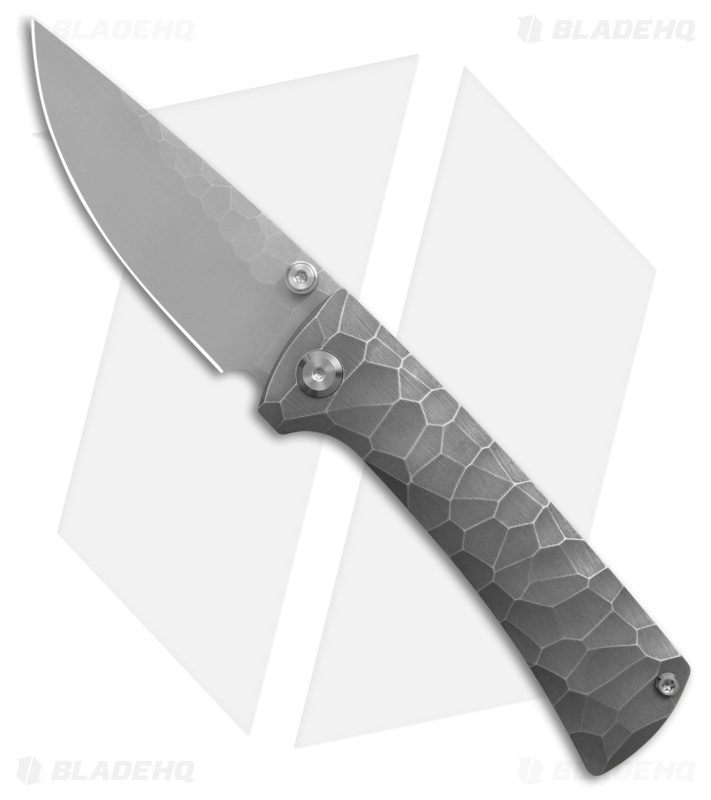 Chaves Knives RCK9 Frame Lock Knife Full Rocked Titanium (3.25" Rocked)