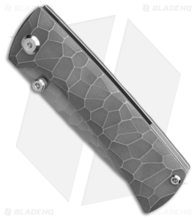 Chaves Knives RCK9 Frame Lock Knife Full Rocked Titanium (3.25" Rocked)