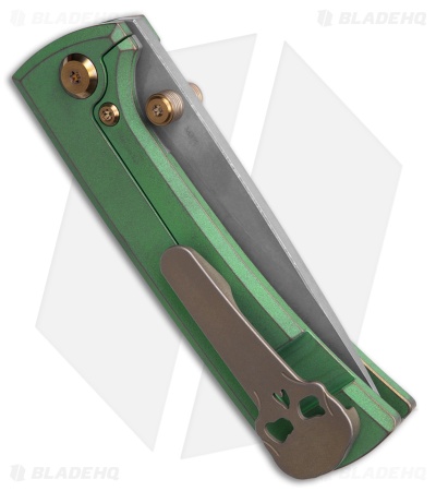 Chaves Knives RCK9 Frame Lock Knife Green Dragon Scale Mod Titanium (3.25" SW)