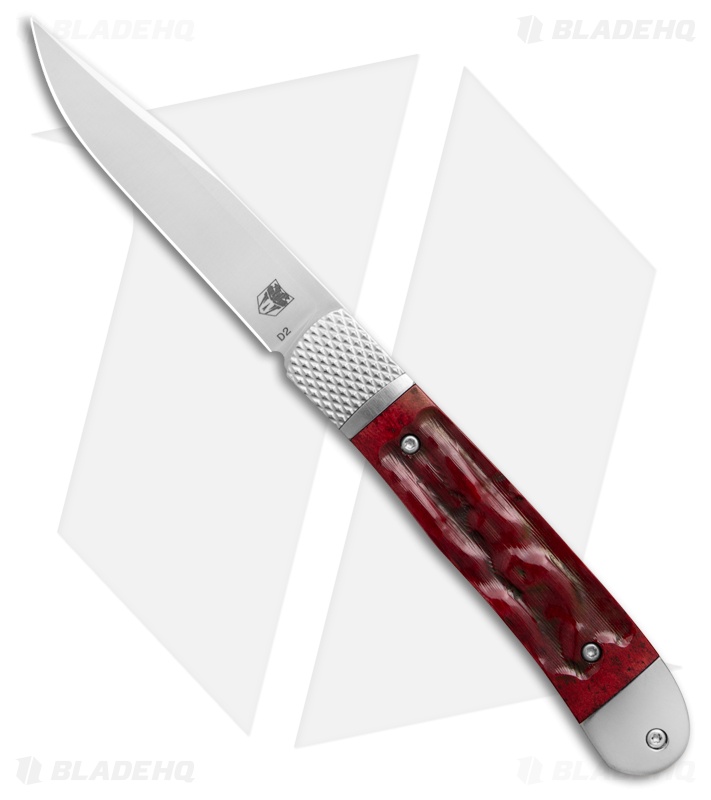 Cobratec Knives Red Bone Trapper Hidden Release (3.12" Satin) *DISC*
