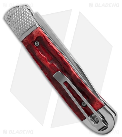 Cobratec Knives Red Bone Trapper Hidden Release (3.12" Satin) *DISC*