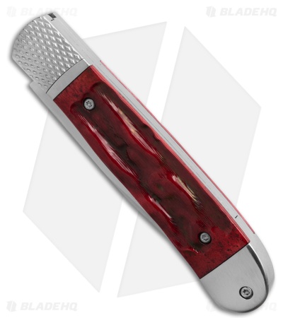 Cobratec Knives Red Bone Trapper Hidden Release (3.12" Satin) *DISC*