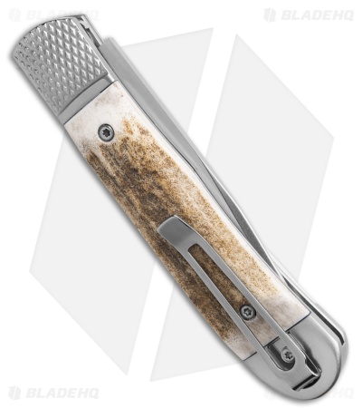 Cobratec Knives Stag Trapper Hidden Release (3.12" Satin)*DISCOUNT*
