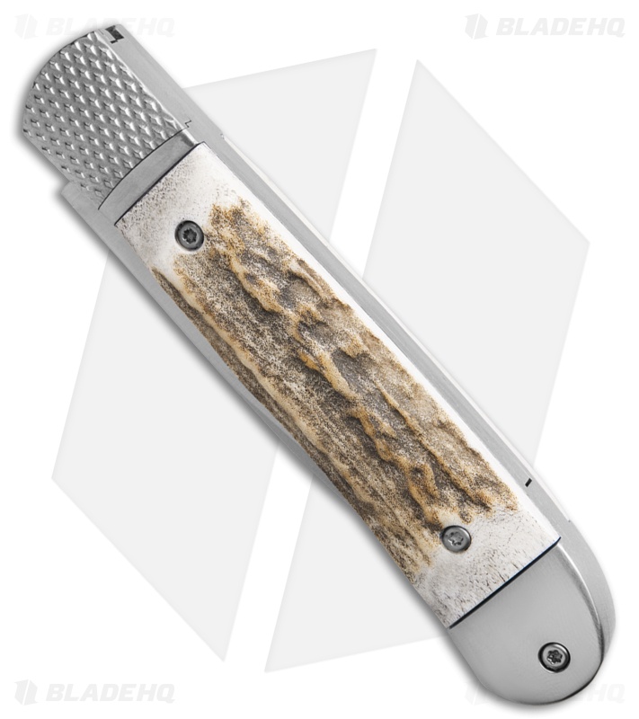 Cobratec Knives Stag Trapper Hidden Release (3.12" Satin)*DISCOUNT*