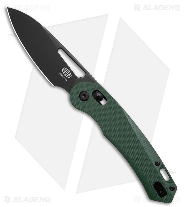 Critical Strike X503 Slide Lock Knife Green G-10 Black SW