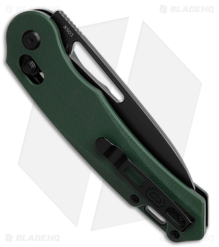 Critical Strike X503 Slide Lock Knife Green G-10 (3.3" Black SW)