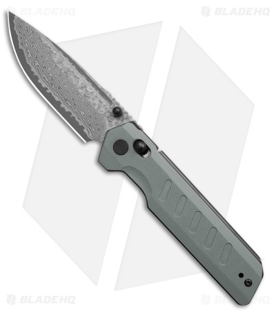 Critical Strike X504 Slide Lock Knife Gray G-10 (3.4" Damascus)
