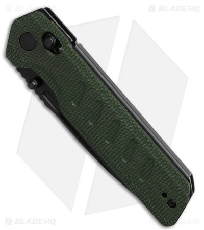 Critical Strike X504 Slide Lock Knife Green G-10 (3.4" Black)