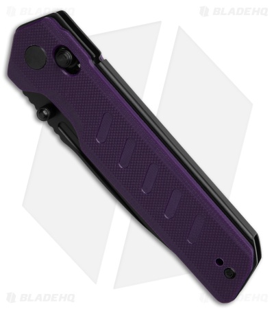 カスケット　OBB60MS-4 アウトバックビリーバー　ハンドルパープルハート Critical Strike X504 Slide Lock Knife Purple G-10 Black