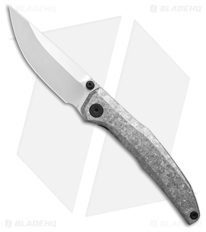 Custom Knife Factory TNT Framelock Crystalized Gray Titanium (3.625" Two-Tone)