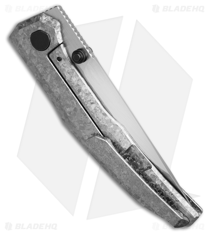 Custom Knife Factory TNT Framelock Crystalized Gray Titanium (3.625" Two-Tone)