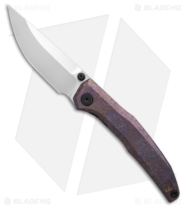 Custom Knife Factory TNT Framelock Crystalized Purple Titanium (3.625" Two-Tone)