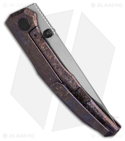 Custom Knife Factory TNT Framelock Crystalized Purple Titanium (3.625" Two-Tone)