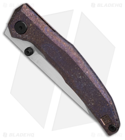 Custom Knife Factory TNT Framelock Crystalized Purple Titanium (3.625" Two-Tone)