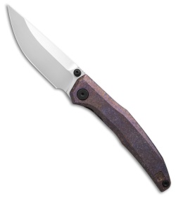 Custom Knife Factory TNT Framelock Crystalized Purple Titanium (3.625" Two-Tone)
