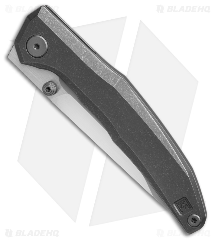 Custom Knife Factory TNT Framelock Stonewash Titanium (3.625" Two-Tone)