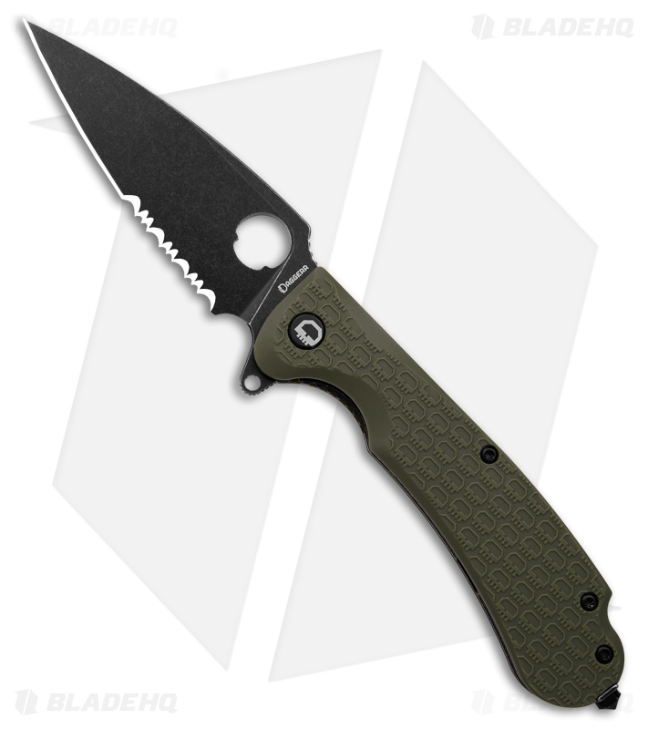 Daggerr Knives Resident Liner Lock Knife Olive FRN (3.5" Black)