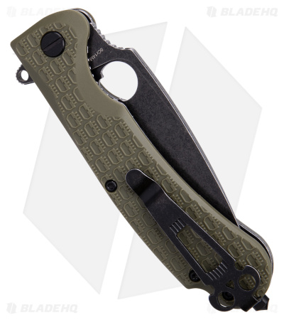 Daggerr Knives Resident Liner Lock Knife Olive Green FRN (3.5" Black) 