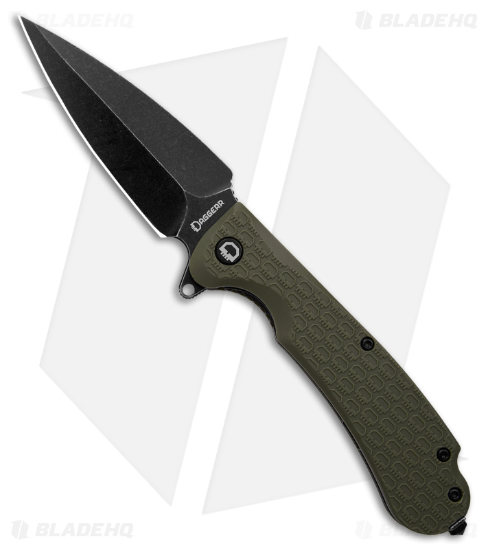 Daggerr Knives Urban2 Liner Lock Knife Olive FRN (3.5" Black)
