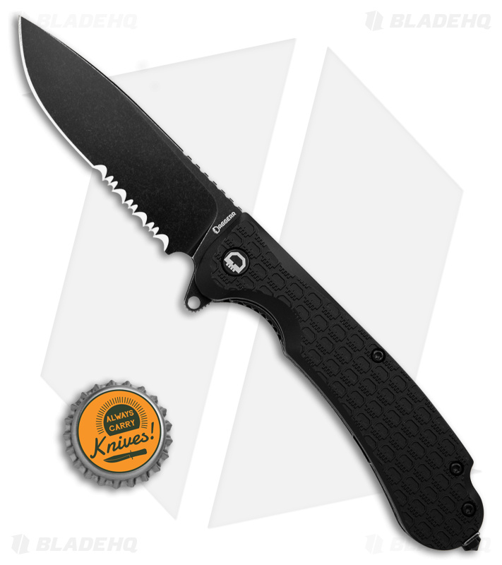 Daggerr Discover Wocket Knife | Black Liner Lock Serrated