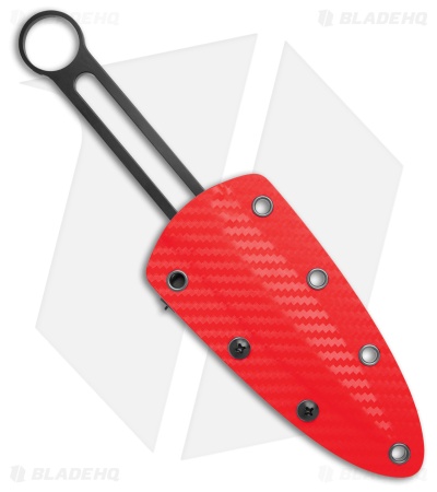 Daggerr Knives Dask Fixed Blade Knife Red Sheath (Black) KNRD
