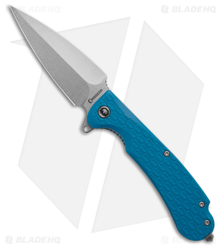 Daggerr Knives Urban2 Liner Lock Knife Blue FRN (3.5" Stonewashed) U2FRNBLUSW