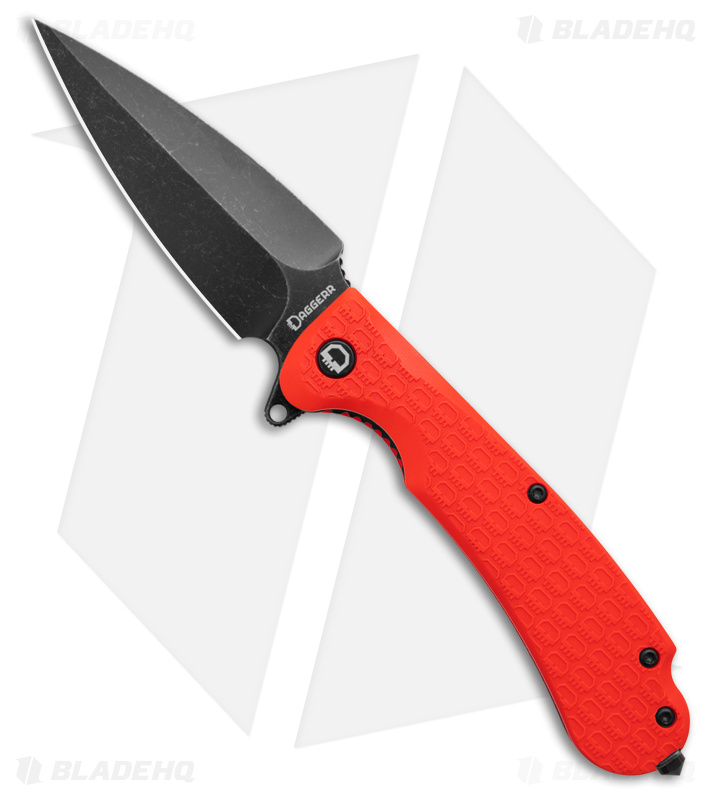 Daggerr Knives Urban2 Liner Lock Knife Orange FRN (3.5" Black SW) U2FRNRNGBW