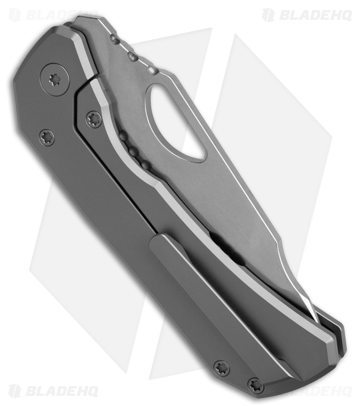 Deadman Design Co. Elixir Frame Lock Knife Sandblasted Titanium (3.25" Satin/SW)