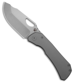 Deadman Design Co. Elixir Frame Lock Knife Sandblasted Titanium (3.25" Satin/SW)