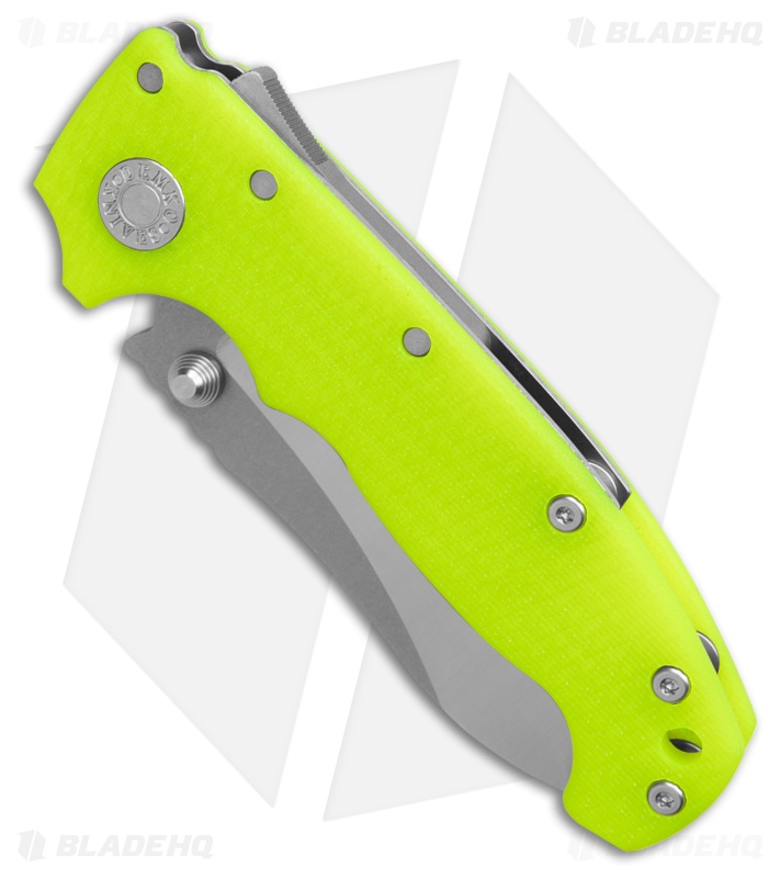 Demko Knives AD20 Butcher Spey Point Shark-Lock Knife Dayglow G-10