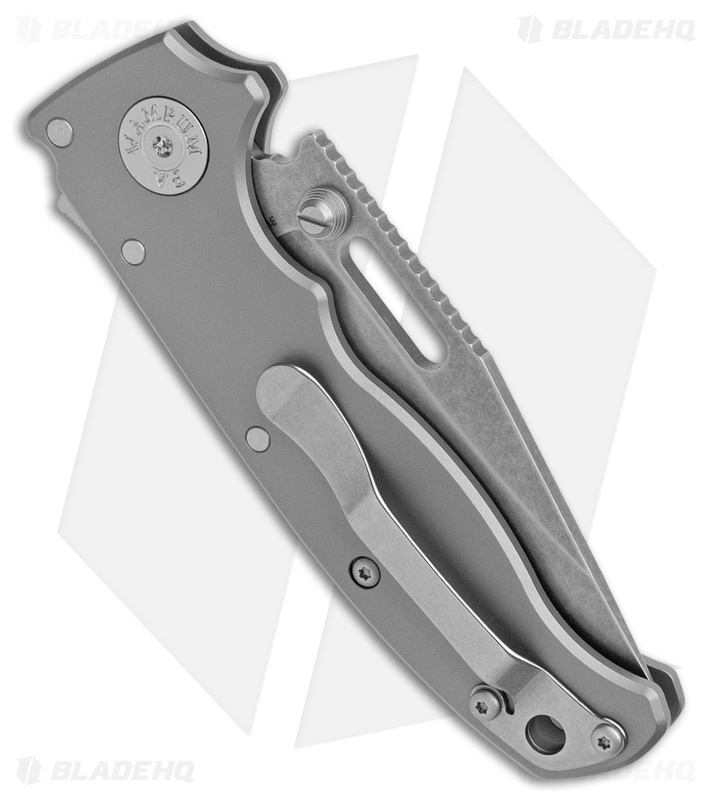 Demko Knives AD20.5 Clip Point Shark-Lock Knife BB Titanium (3.2" SW 3V)